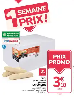 Promocash En Cuisine pains pour paninis précuits offre