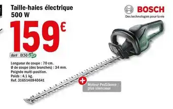 Brico Dépôt Taille-haies électrique 500 W Bosch offre