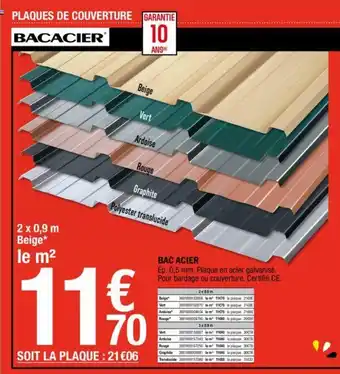 Bac acier