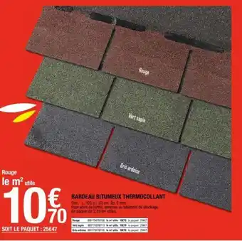 Brico Dépôt Bardeau bitumeux thermocollant offre