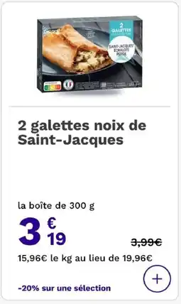 Picard 2 galettes noix Saint Jacques offre
