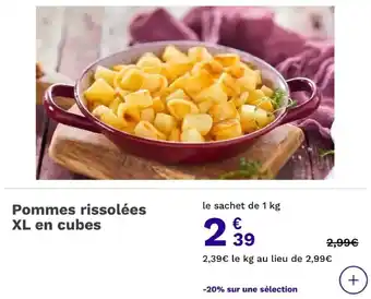 Picard Pommes rissolées XL en cubes offre