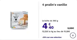 Picard Picard 4 pralin's vanille offre