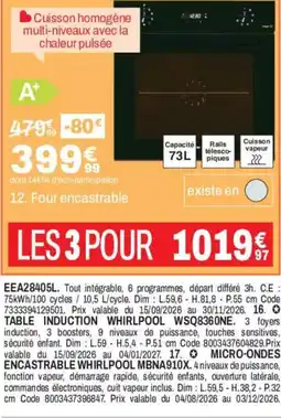 BUT Whirlpool Four encastrable offre