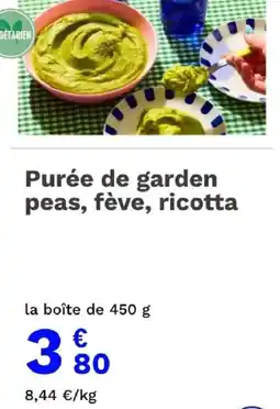 Picard Purée de garden peas, fève, ricotta offre