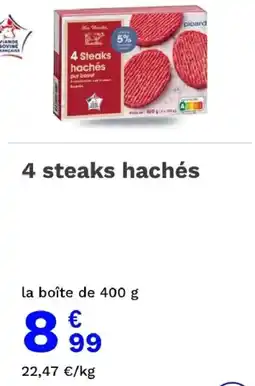Picard Picard 4 steaks hachés offre