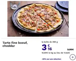 Picard Tarte fine boeuf, cheddar offre