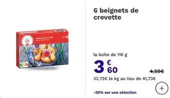 Picard Picard Beignets de crevette offre