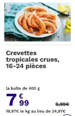 Picard Crevettes tropicales crues offre