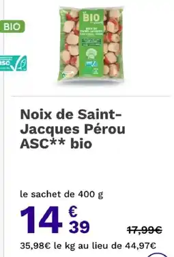 Picard LS BIO Noix de Saint-Jacques offre