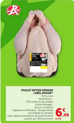Bi1 Label Rouge Poulet entier fermier offre