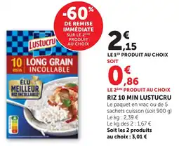 Bi1 Lustucru Riz long grain incollable offre