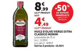 Bi1 MONINI Huile d'olive vierge extra offre