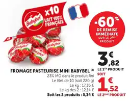 Bi1 Babybel Fromage pasteurisé mini offre