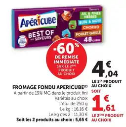Bi1 Apericube Fromage Fondu offre