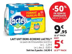 Bi1 Lactel Lait UHT Demi-Écreme offre