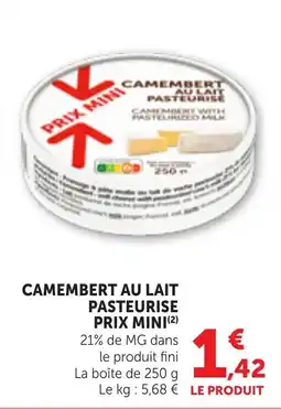 Bi1 CAMEMBERT AU LAIT PASTEURISE offre