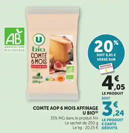 Bi1 U BIO COMTE 6 MOIS offre