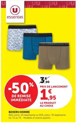 Bi1 essentiel BOXERS HOMME offre