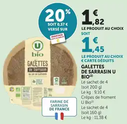 Bi1 U Bio Galettes de Sarrasin offre