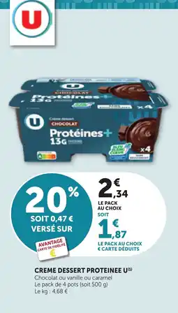 Bi1 U Crème dessert protéinée offre