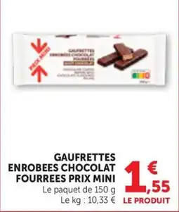 Maximarché GAUFRETTES ENROBEES CHOCOLAT FOURREES offre