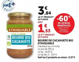 Maximarché ETHIQUABLE BEURRE BIO CACAHUETE offre