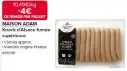 Costco MAISON ADAM Knack d'Alsace fumée supérieure offre