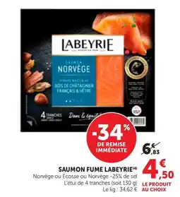 Maximarché LABEYRIE SAUMON FUME offre