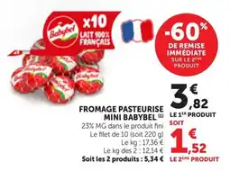 Maximarché Babybel FROMAGE PASTEURISE MINI offre