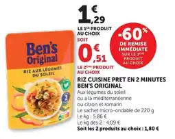 Maximarché Ben's Original Riz aux légumes du soleil offre