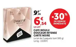 Maximarché CARTE NOIRE CAFE MOULU DOUCEUR INTENSE offre