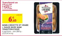 Intermarché Contact Traditions d'ASIE Nems crevette et crabe offre