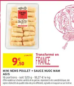 Intermarché Contact AGIS MINI NEMS POULET + SAUCE NUOC MAM offre