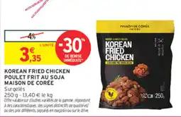 Intermarché Contact MAISON DE CORÉE KOREAN FRIED CHICKEN offre