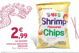 Intermarché Contact NONGSHIM Shrimp Flavoured Chips offre