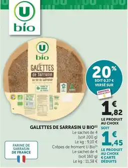 Maximarché U bio Galettes de Sarrasin offre
