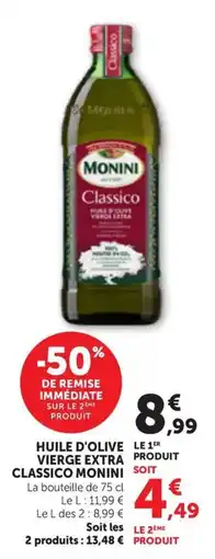 Maximarché MONINI Huile d'olive vierge extra offre