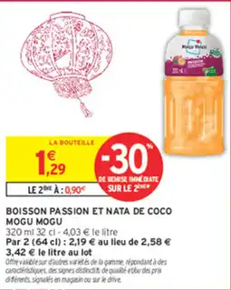 Intermarché Contact MOGU MOGU BOISSON PASSION ET NATA DE COCO offre