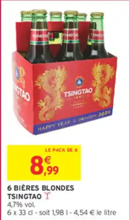 Intermarché Contact TSINGTAO BIÈRES BLONDES offre