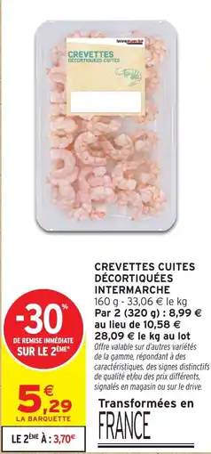 Intermarché Intermarché Crevettes cuites décortiquées offre