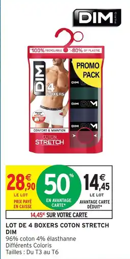 Intermarché DIM Boxers offre