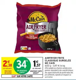 Intermarché McCain Air Fryer Frite Classique offre