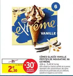 Intermarché Nestlé CÔNES GLACÉS VANILLE offre