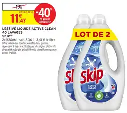 Intermarché Skip Lessive liquide Active Clean offre