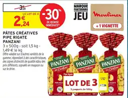 Intermarché Panzani Pipe Rigate offre