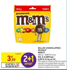 Intermarché M&M'S BILLES CHOCOLATÉES PEANUT offre