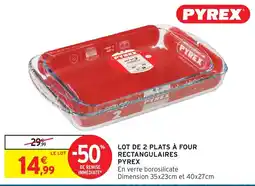 Intermarché PYREX Plats à four rectangulaires offre
