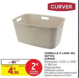 Intermarché CURVER CORBEILLE À LINGE 45L offre