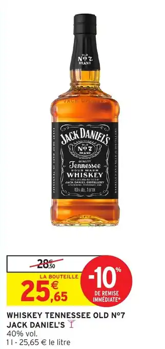 JACK DANIEL'S WHISKEY TENNESSEE OLD N°7